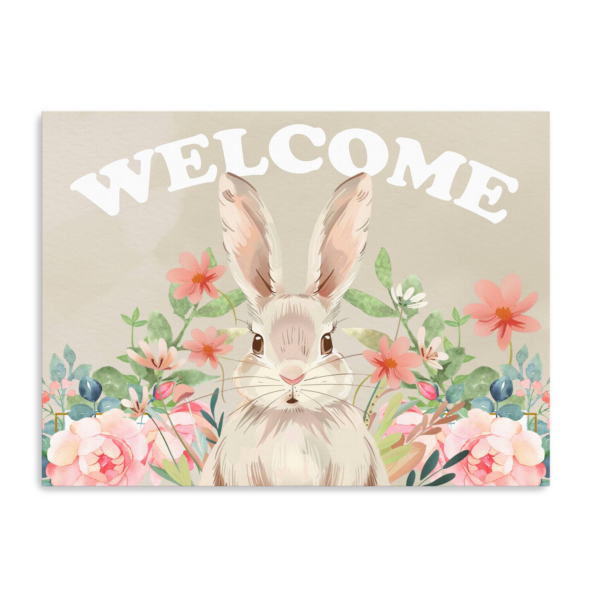 Lumaprints Welcome Bunny Canvas Giclée Art